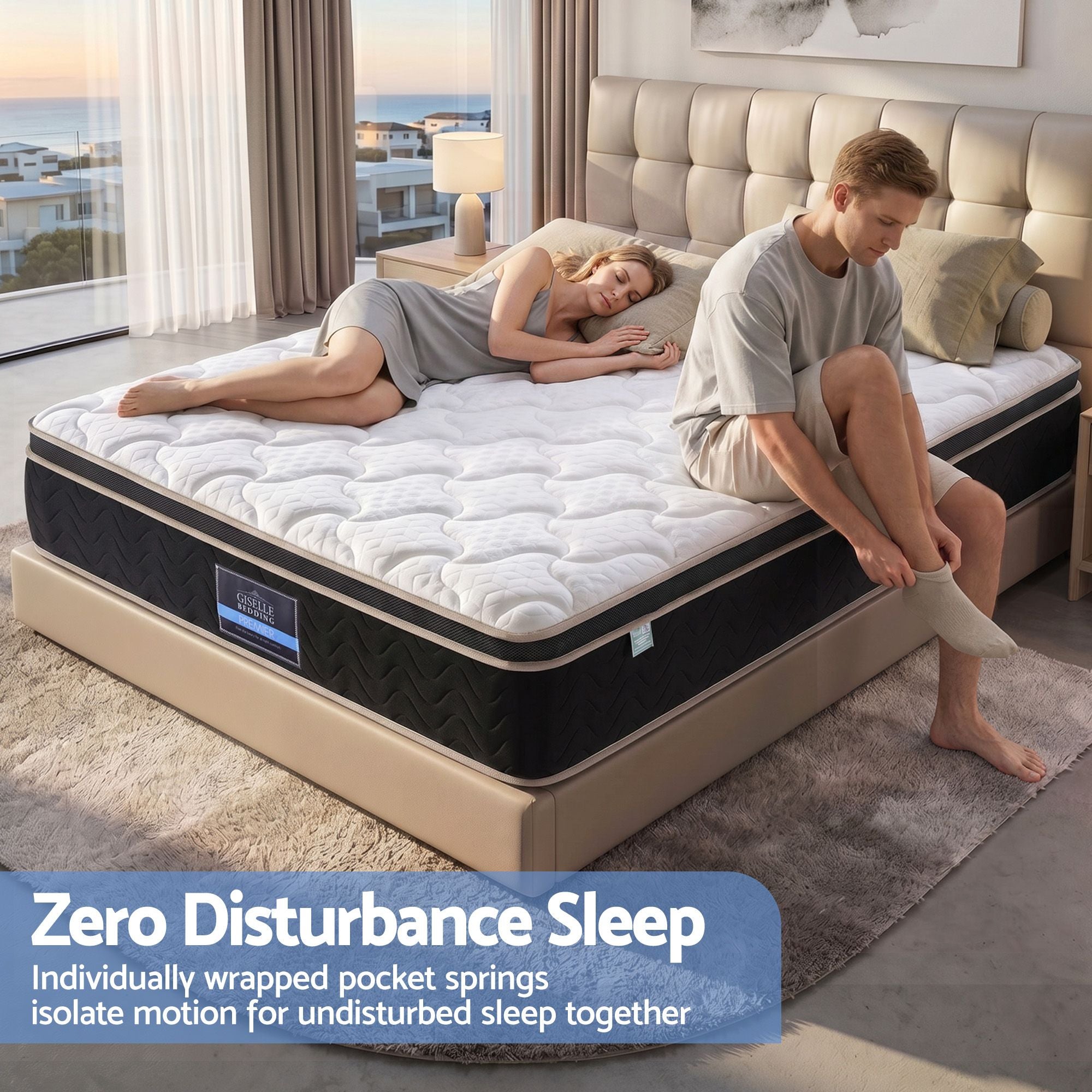 Giselle 35cm King Mattress Firm with Copper Memory Foam and Edge Support
