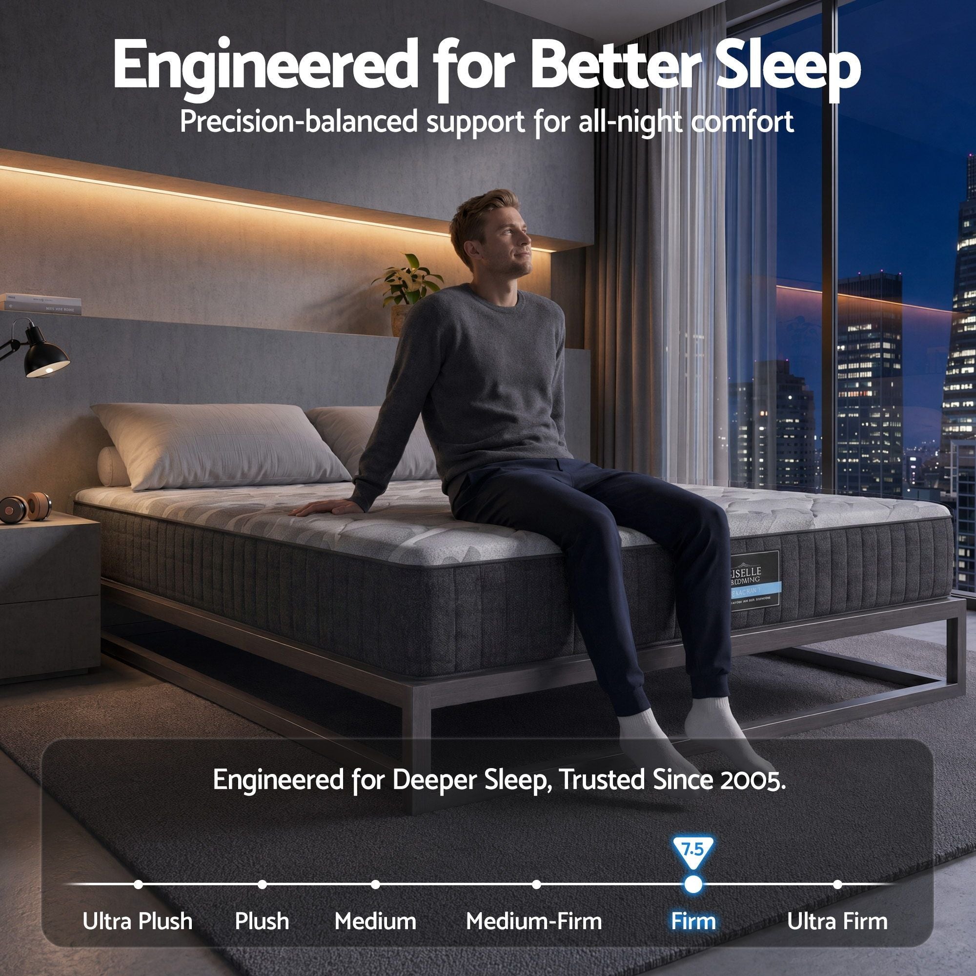 Giselle 30cm King Mattress with Edge Support and 5-Zone Comfort