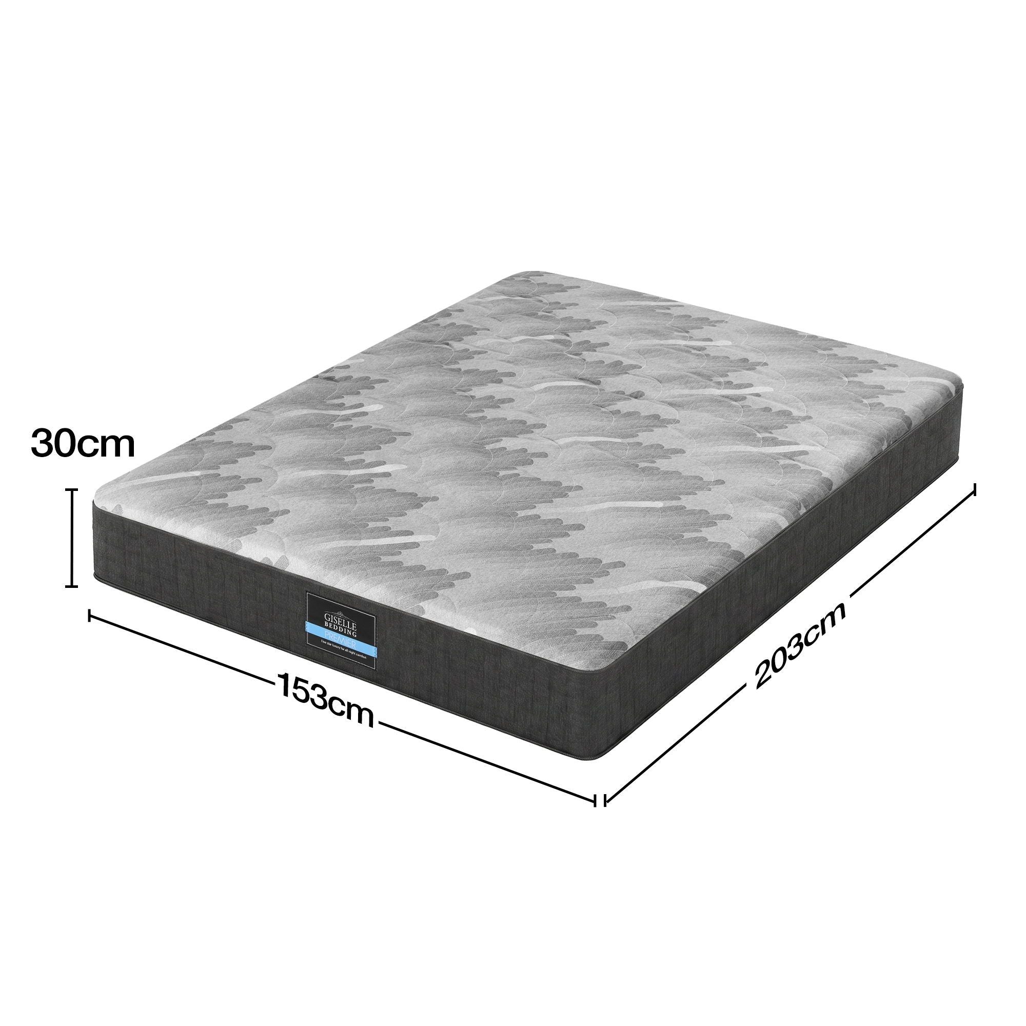 Giselle 30cm Queen Mattress with Edge Support and 5-Zone Comfort