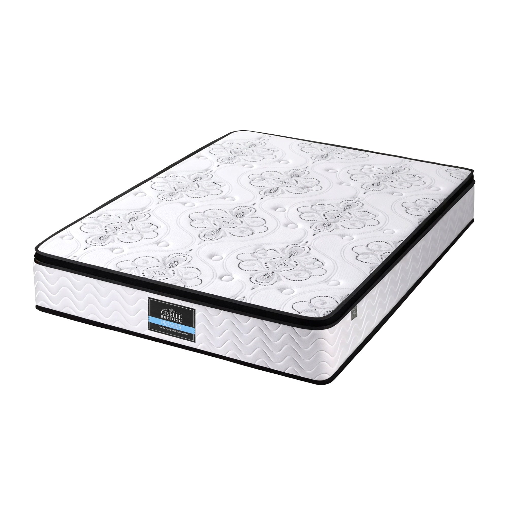 Giselle Bedding King Mattress 30cm Pocket Spring Euro Top Medium Firm Foam