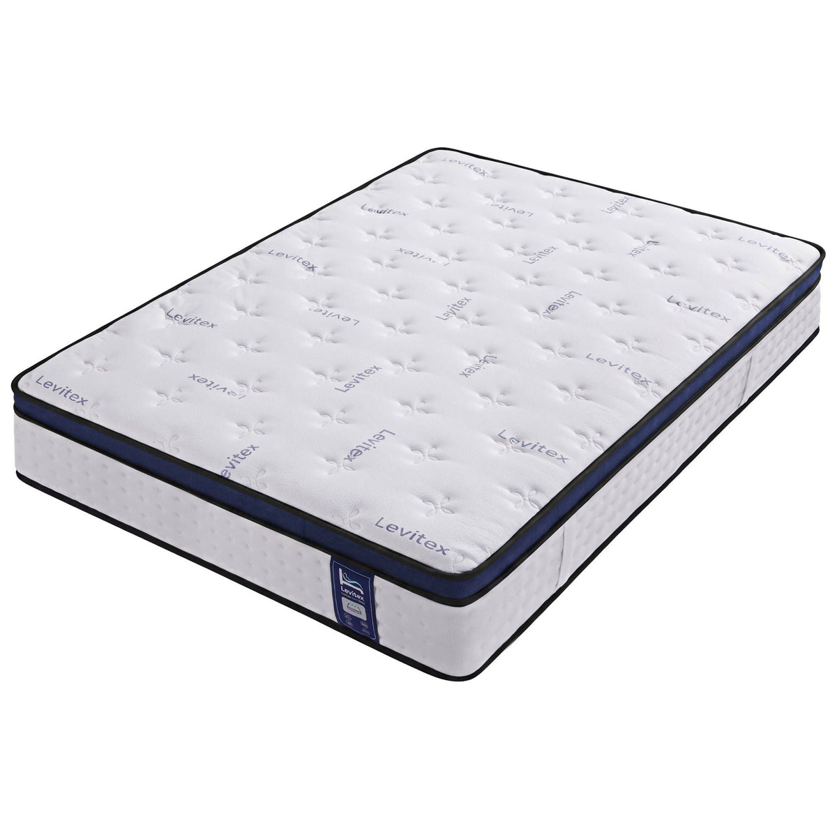 Levitex 35CM Queen Mattresses Gel Memory Foam and 7-Zone Ergonomic Pocket Spring, Anti-Roll Dual-Row Edge, Undisturbed Deep Sleep For Restless Couples, Triple Cooling System