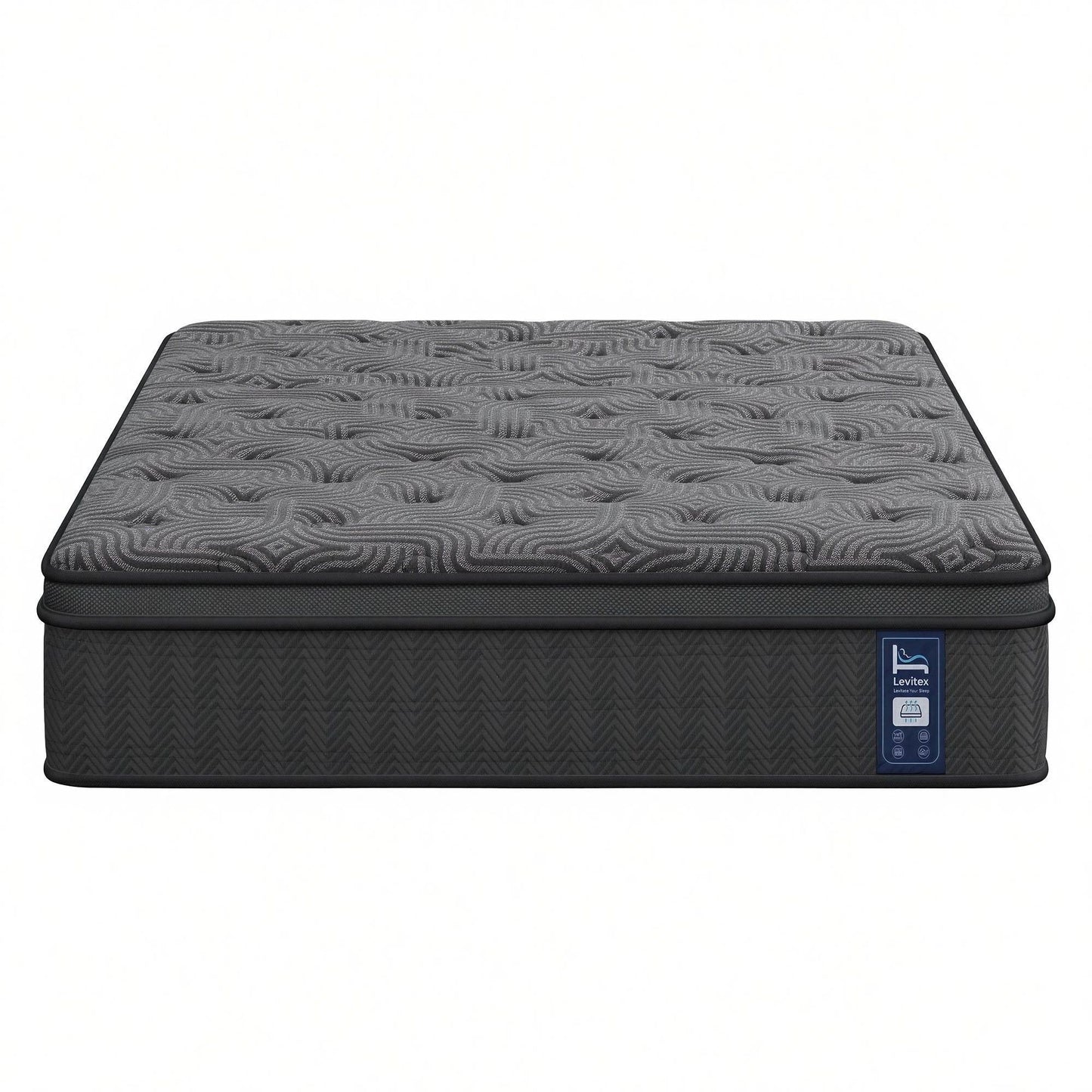 Levitex Double Mattress 34 cm 5-Zone Pressure Relief  Pocket Spring with Reinforced Edge Support & Breathable Gel Memory Foam Hybrid Mattress