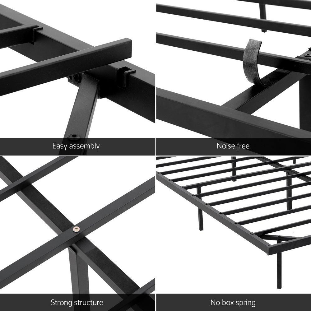 Artiss Queen Bed Frame,Floating Metal Bed Frame with Smart LED Lights - Sturdy Metal Platform Bed Base, Silent Design, Tool-Free Assembly, 300KG Capacity for Home/Hotel/Master Bedroom?