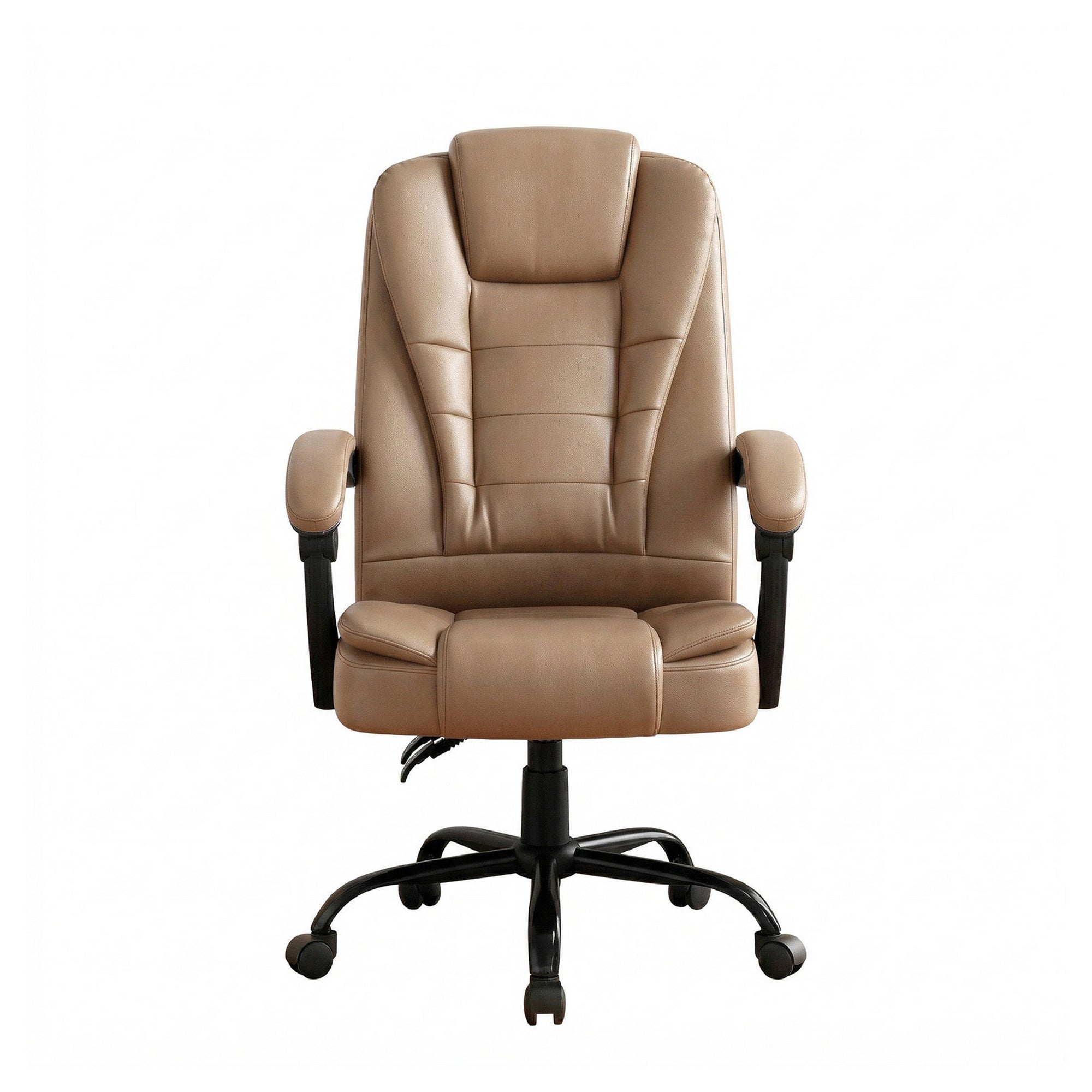 Artiss Massage Office Chair Executive Computer Gaming Chairs Brown PU Leather Espresso