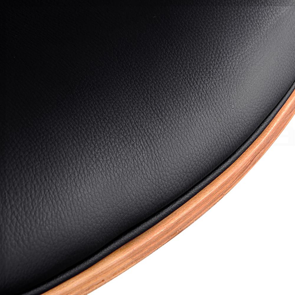 Artiss Wooden Office Chair Leather Seat Black