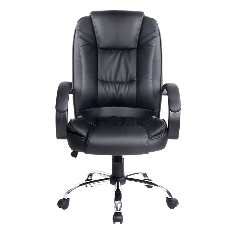 Artiss Executive Office Chair Leather Tilt Black
