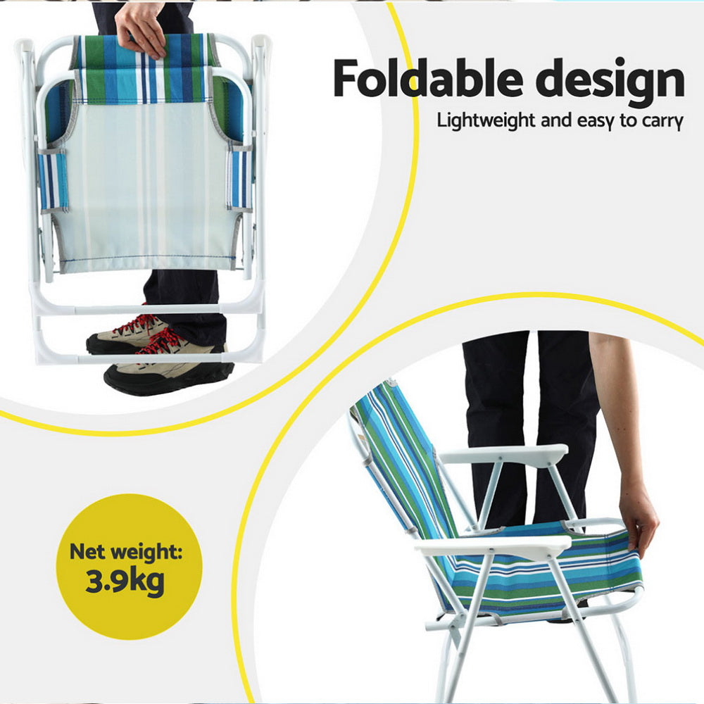 Gardeon Outdoor Chairs Folding Camping Chair Steel Portable Patio Furniture