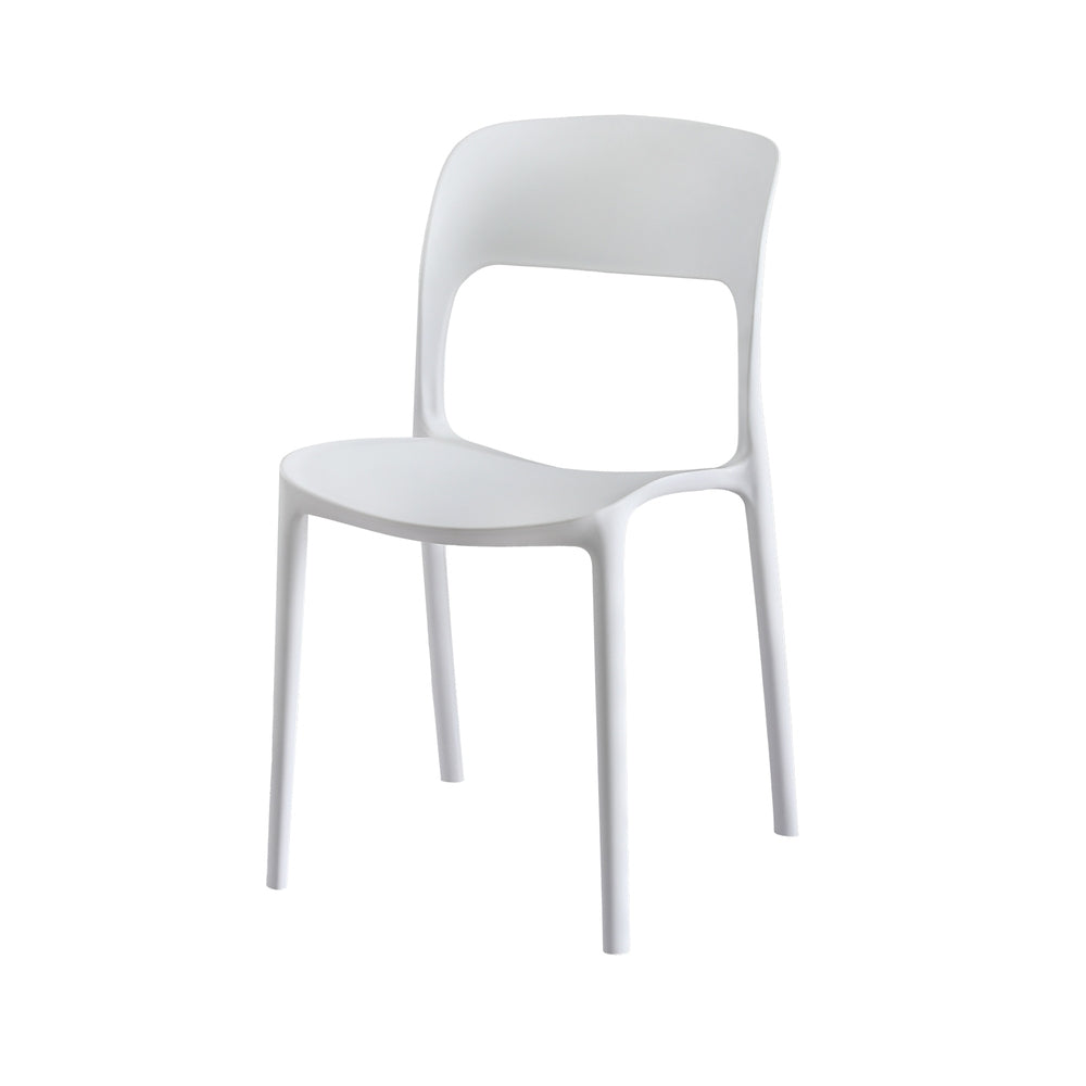 Gardeon 4PC Outdoor Dining Chairs Stackable PP Patio Chair Garden Furniture White