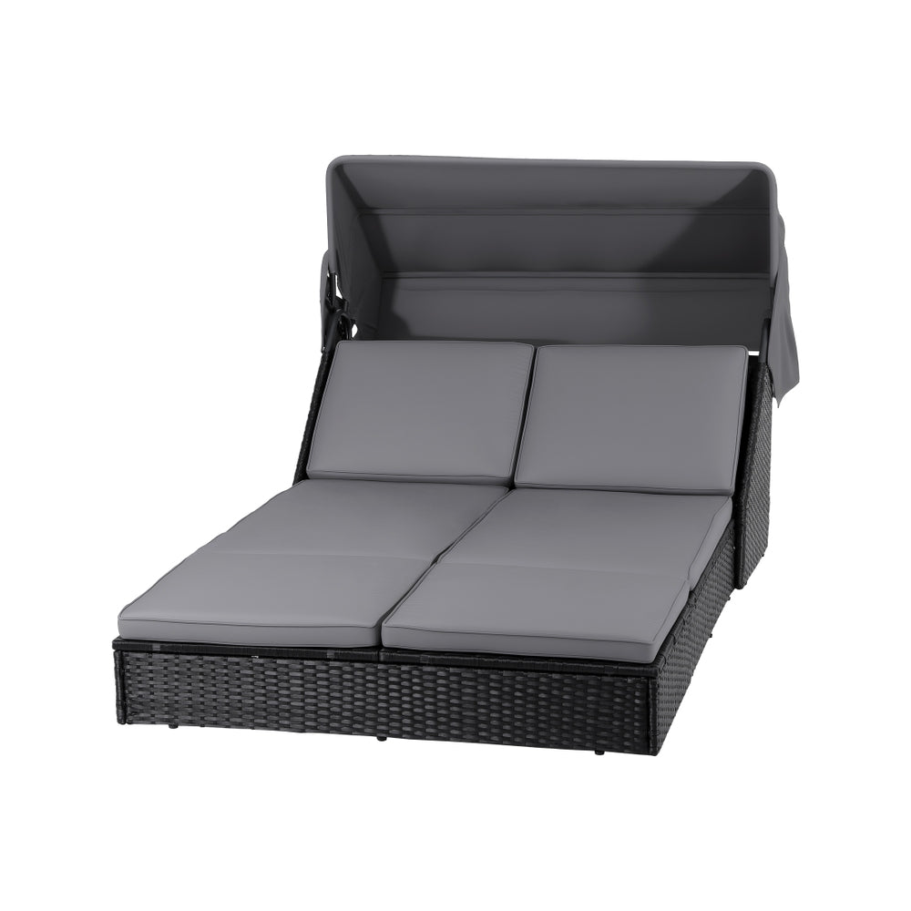 Gardeon Outdoor Day Bed Sun Lounge Setting Wicker Lounger Patio Furniture