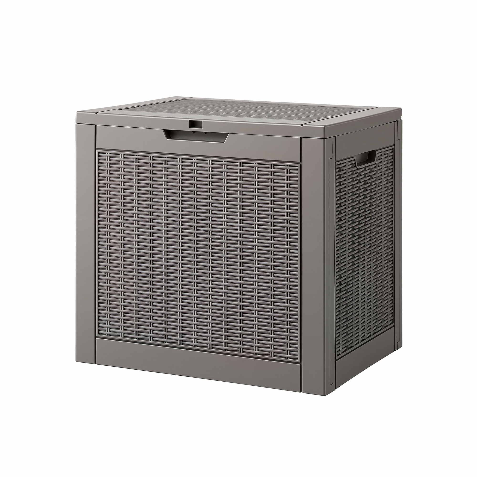 Gardeon Outdoor Storage Box 118L Container Lockable Garden Toy Tool Rattan-Texture Brown