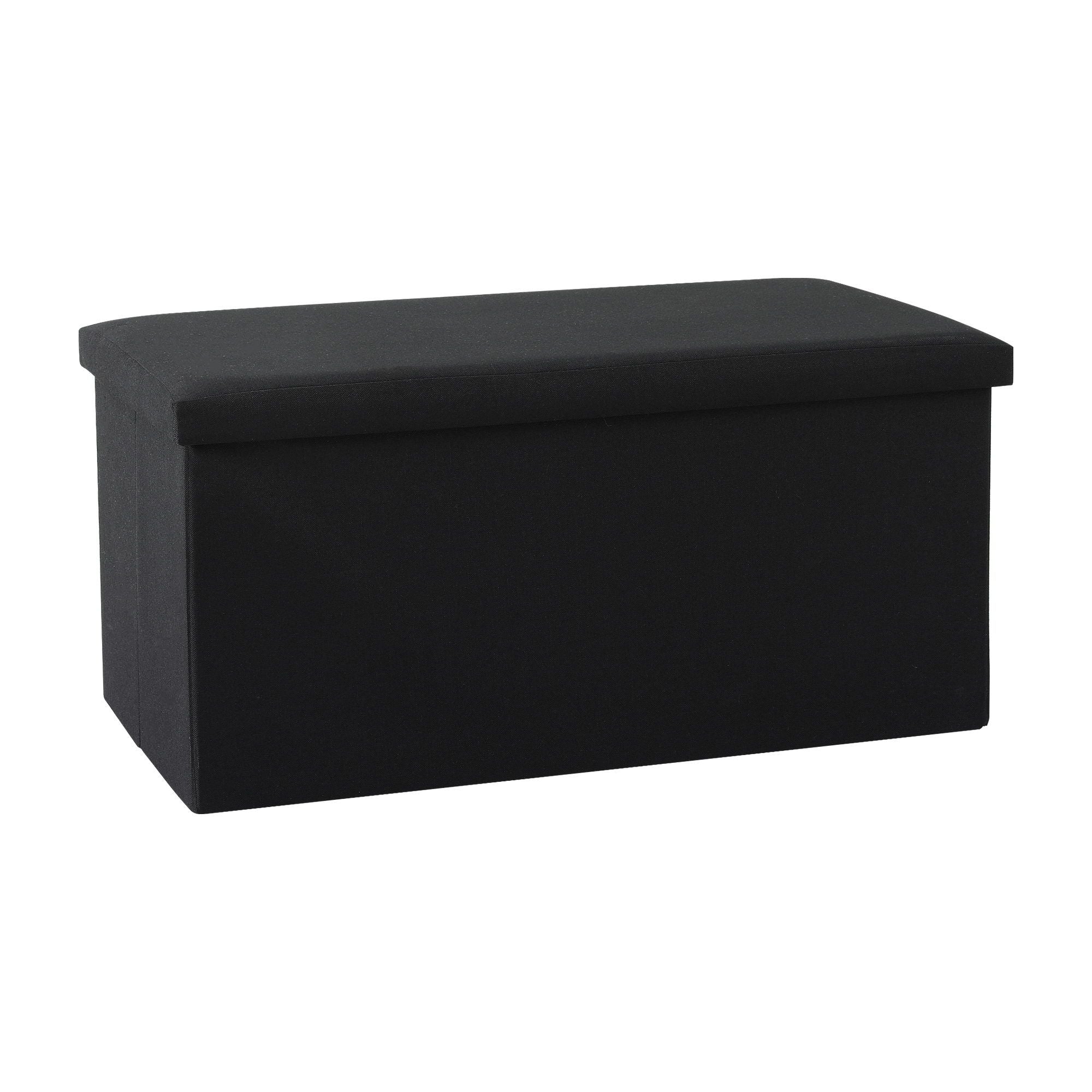 Artiss Storage Ottoman Bench Folding Blanket Box Toy Organiser Foot Stool Black