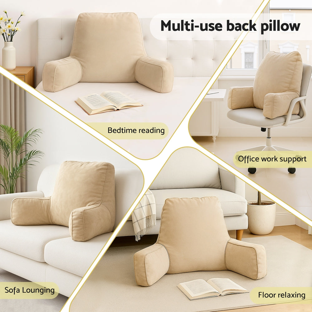 Giselle Reading Pillow Back Rest Lumbar Support Cushion Oatmeal