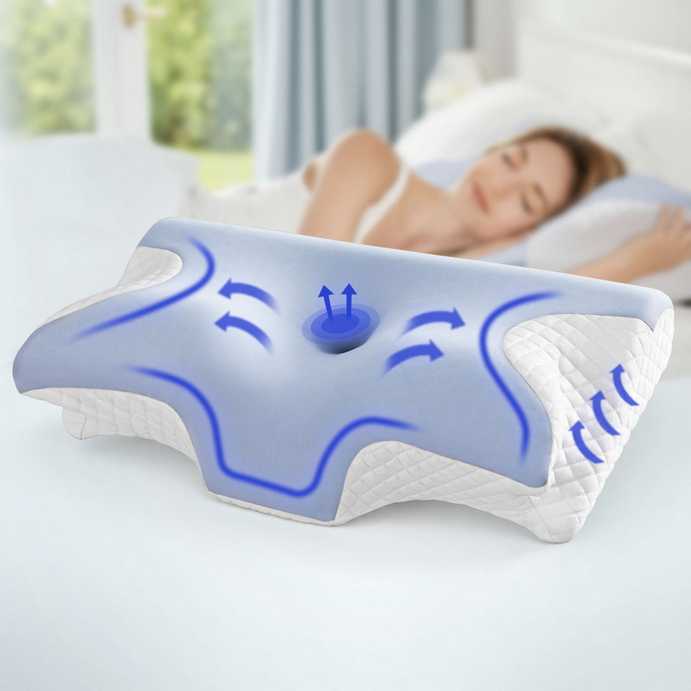 Giselle Bedding Memory Foam Pillow Ergonomic Contour