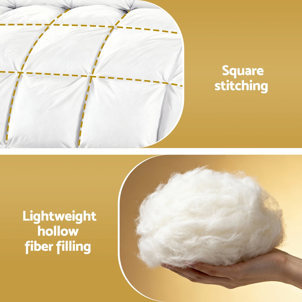 Giselle Bedding Super King Size 400GSM Microfiber Quilt All Season Duvet Quilts Comforter Winter Summer