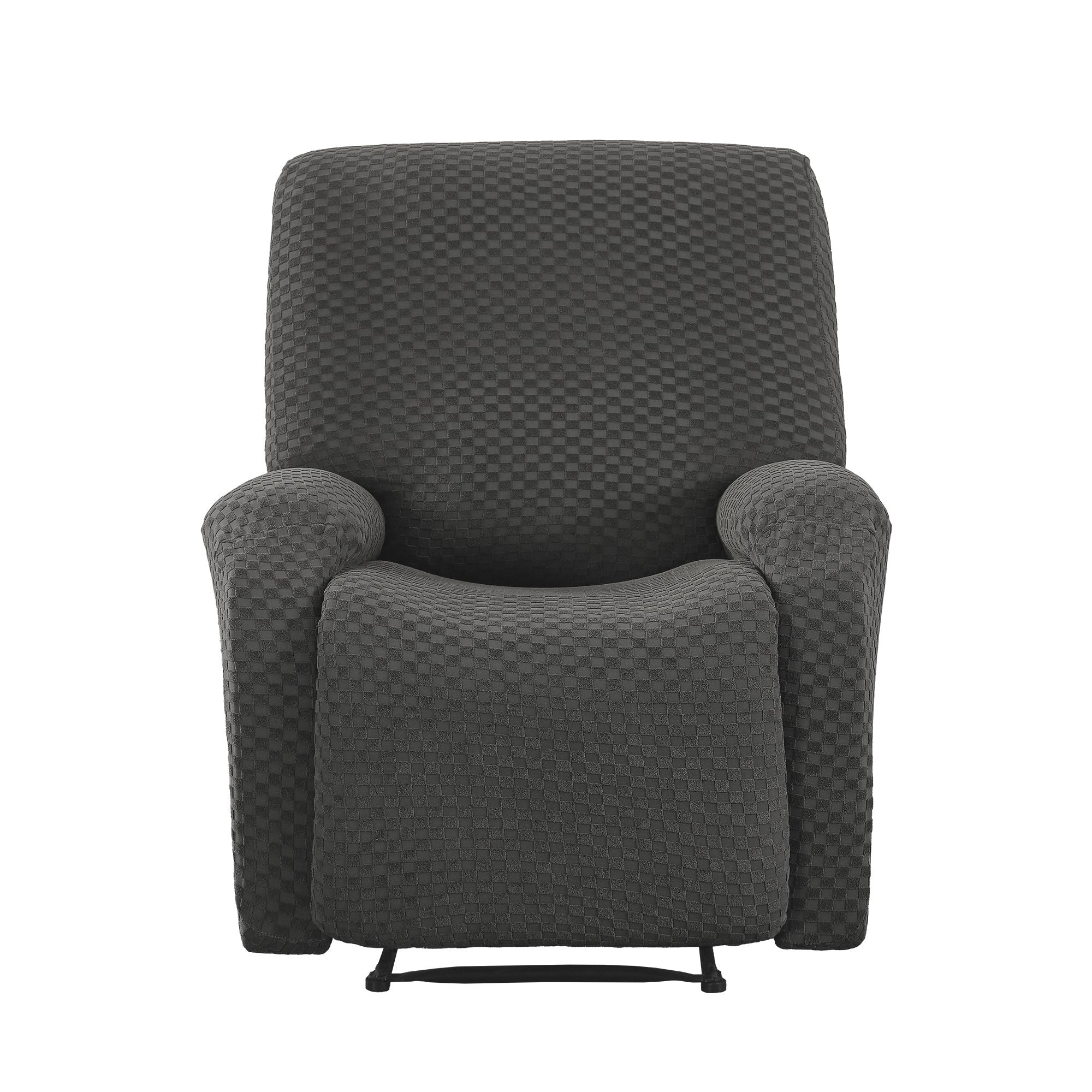 Artiss Recliner Chair Covers with Storage Side Pockets Grey Fabric