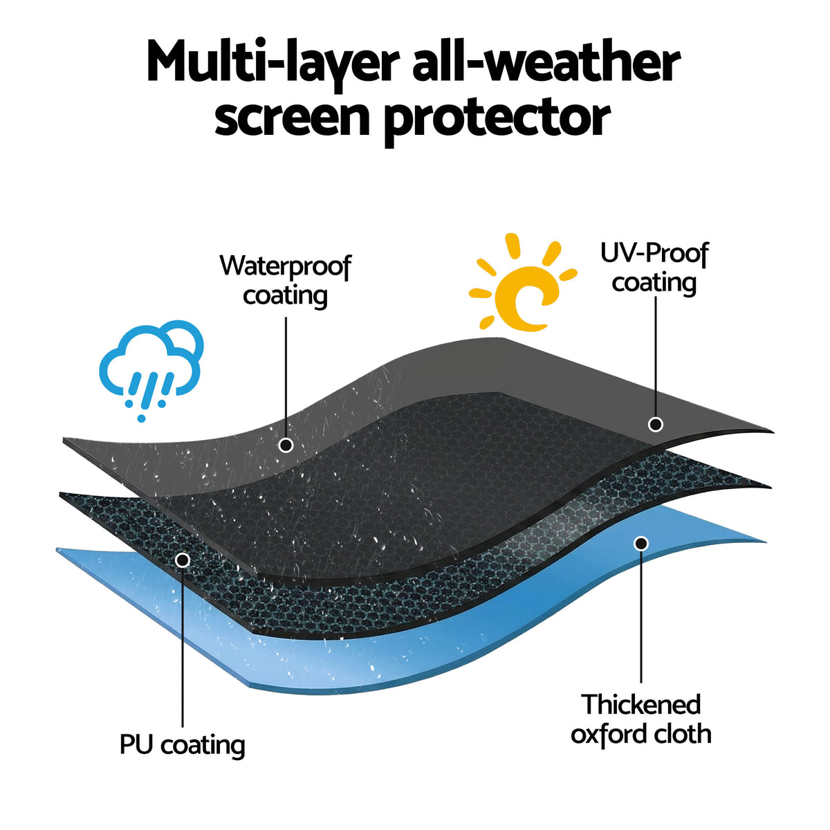 Artiss 40-43 Inch TV Cover Waterproof Outdoor Patio Flat Television Protector