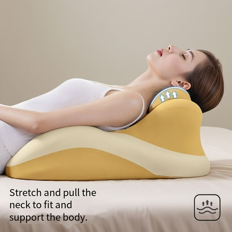 Bed Stomach-Sleep Pillow - Multi-functional Prone Position Pillow for Stomach Sleeping, Phone Use, Reading, Couples Fun Play, Intimacy Aid for Couples, Bed Hip Elevation Tool, Pā Pā Pillow（YELLOW）