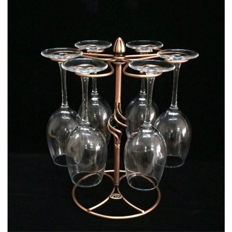 1Pc Wine Glass Rack, Stemware Holder With Wine Glass Drying Racks Holds 6 Wine Glasses(Wine Glasses Not Included).