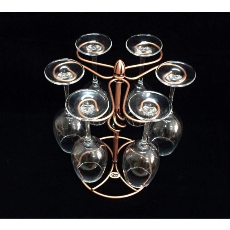 1Pc Wine Glass Rack, Stemware Holder With Wine Glass Drying Racks Holds 6 Wine Glasses(Wine Glasses Not Included).