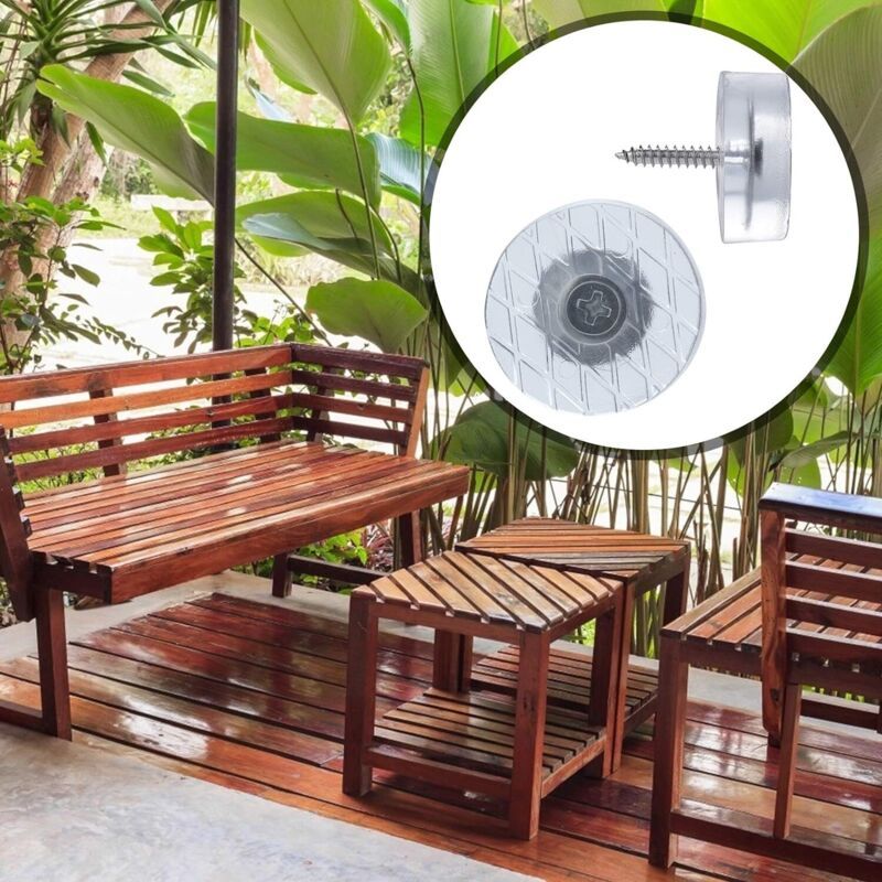20 Pack Transparent Round Anti Slip Rubber Pads for Furniture, 18 mm
