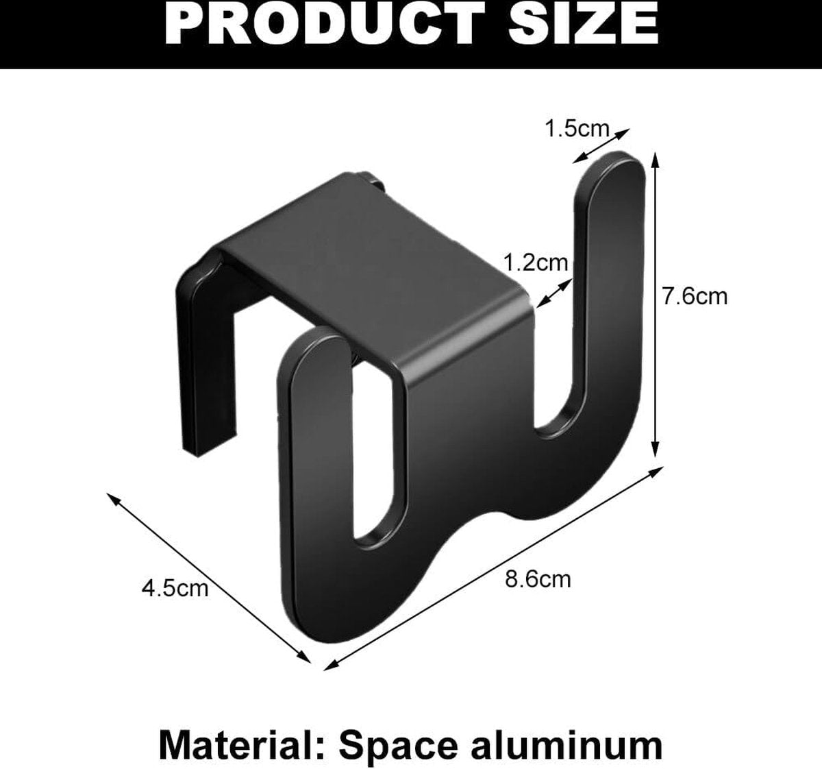 Shoe Storage - 3 Pieces - Shoe Stacker - Shoe Holder - Hanging Shoe Rack - Slipper Storage - Shoe Rack - Hooks - Space-Saving - Wall Mounting - No Drilling Required - Universal - Self-Adhesive - For Bathroom/Bedroom/Living Room - Black