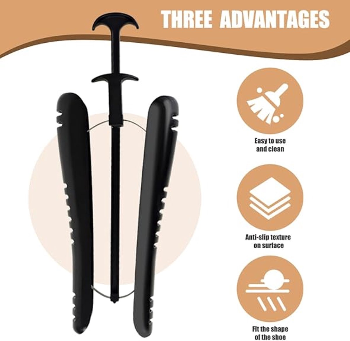 Boot Trees - 2 Pieces - boot trees - Adjustable Shoe Stretcher - Boot Holder Riding Boots - boot stretcher - Stretcher - Women's Boot - Shoe Shaper - knee-high boot trees - shaping insoles - Black
