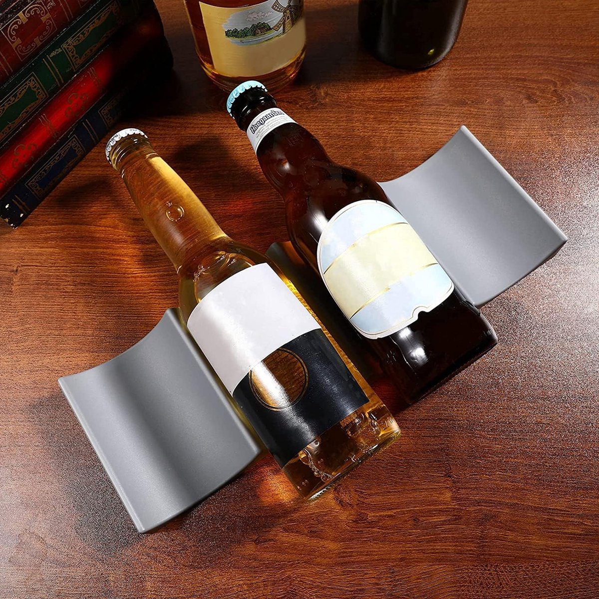 Bottle rack - Beverage bottle rack - Refrigerator bottle holder - Plastic bottle holder - Wine bottle holder - Wine rack - Storage organizer - Refrigerator organizer - Wine bottle display mat - Can holder - for wine bottles, refrigerator and pantry - 29.5