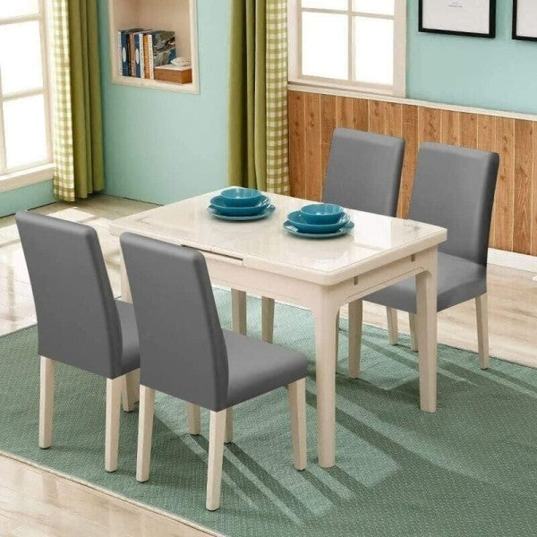 Set of 6 Universal Stretch Chair Covers - Modern - Grey