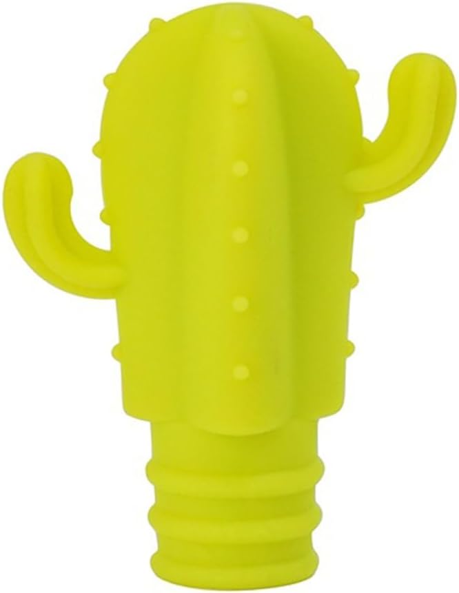 Fangxuee 4pcs Cactus Silicone Wine Stopper - Freshness Preservation Seal for Champagne & Red Wine Bottles, Beverage Accessory