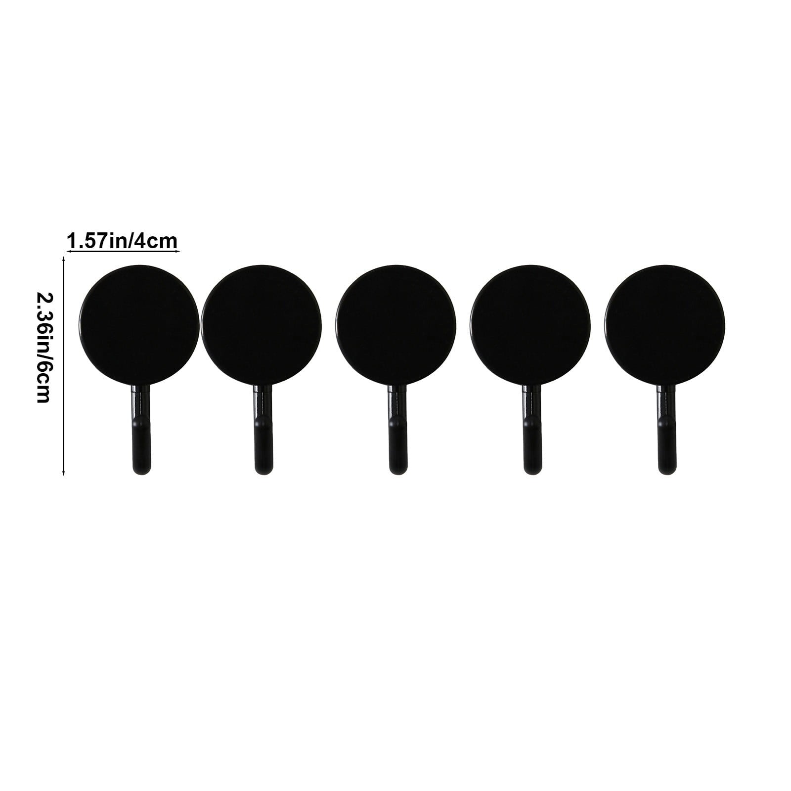 Clearance! PALIFEUR 12 Pcs Wall Hooks for Hanging, Circle Heavy Duty Hook, Self Adhesive Waterproof Transparent Towel Hooks, Adhesive Hooks for Bathroom Kitchen Home Wall Black