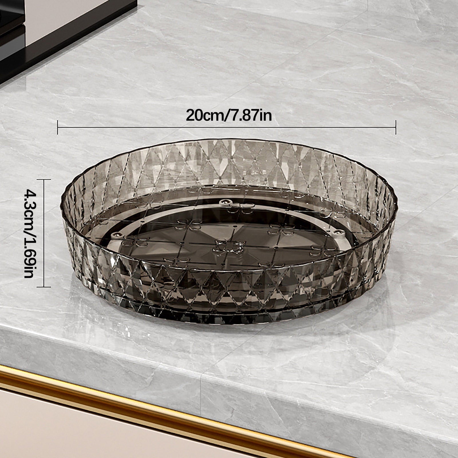 Xuniizn Multipurpose Lazy Susan Organizer - 360 Rotating Spice Rack Turntable for Kitchen Cabinet Storage & Table Top Display Gray