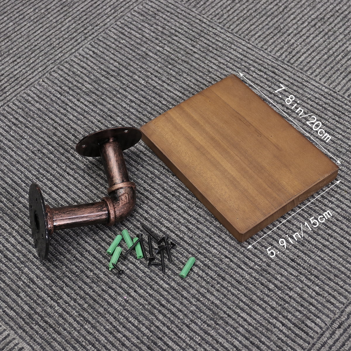 SWETRACE Hanging Shelf Wooden Material For Study 1Pcs 7.9X5.9X0.8In 20.00X15.00X2.00CM Brown