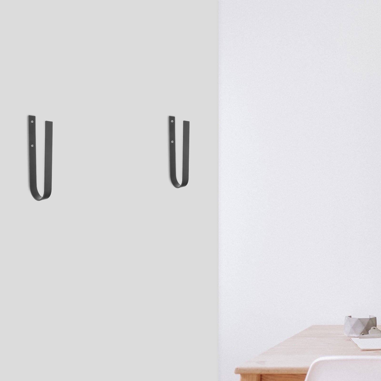 SWETRACE 1Set Iron Surfboard Hanging Hook Deep Gray Simple Design for Sports Equipment Wall Storage 11.8x3.1x1.1in