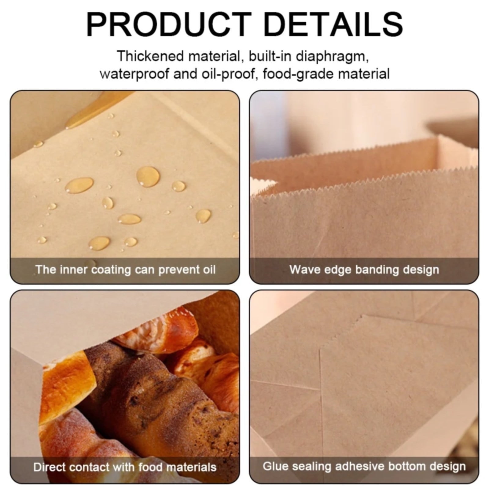 Brown Paper Lunch Bags,Extra Small Brown Kraft Paper Bags ,Wedding & Party Favors, Lunch & Grocery Bags - 50 per Pack 3.54" x 2.16" x 7.08" Khaki