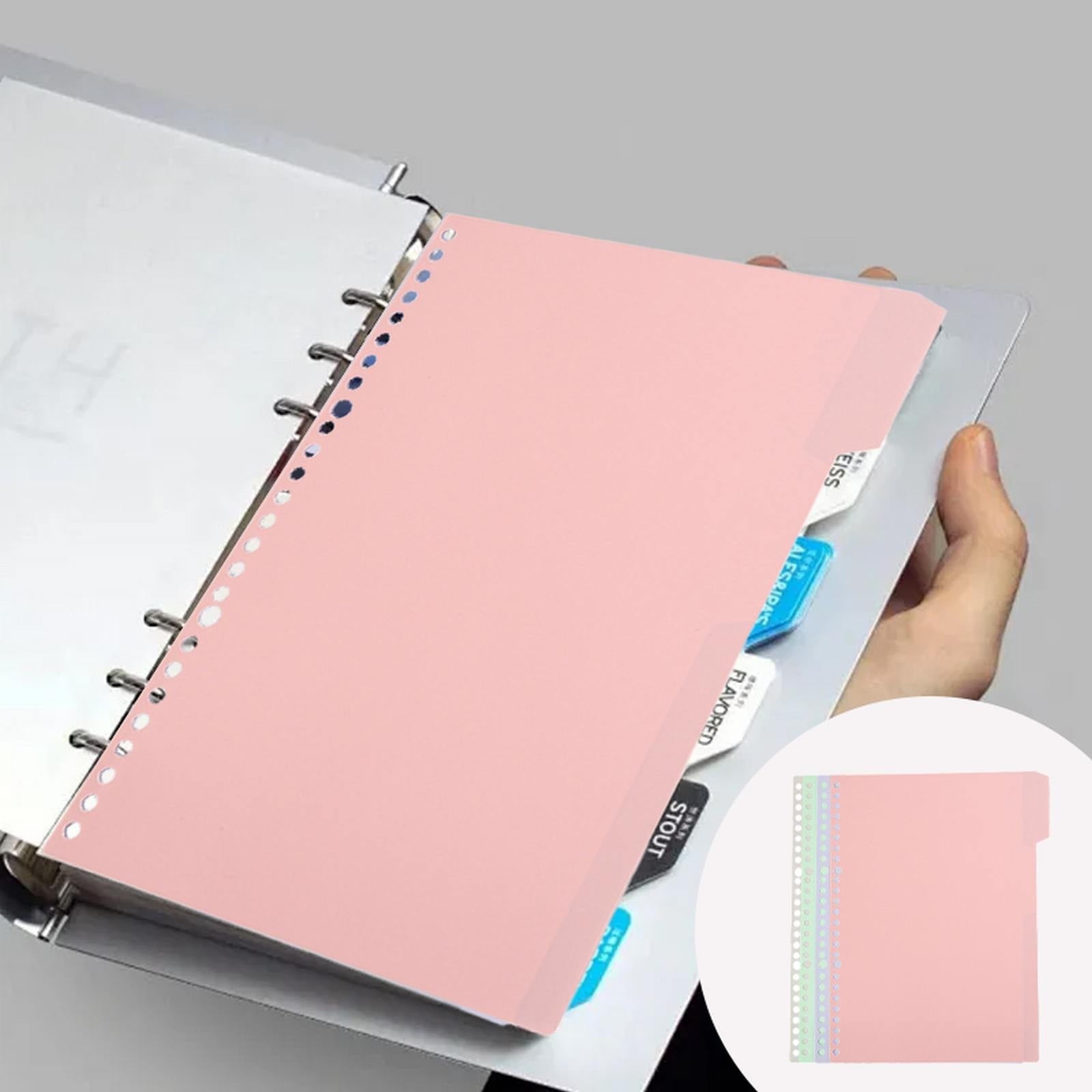 4Pcs/1Set- 4 Tab Binder Dividers with Tabs, Plastic Dividers for Ring Binder, Letter Size Binder Tabs for Organizing Office Home Files, Write and Erase Notebook/Page Dividers(multicoloredA5) Z1-A4
