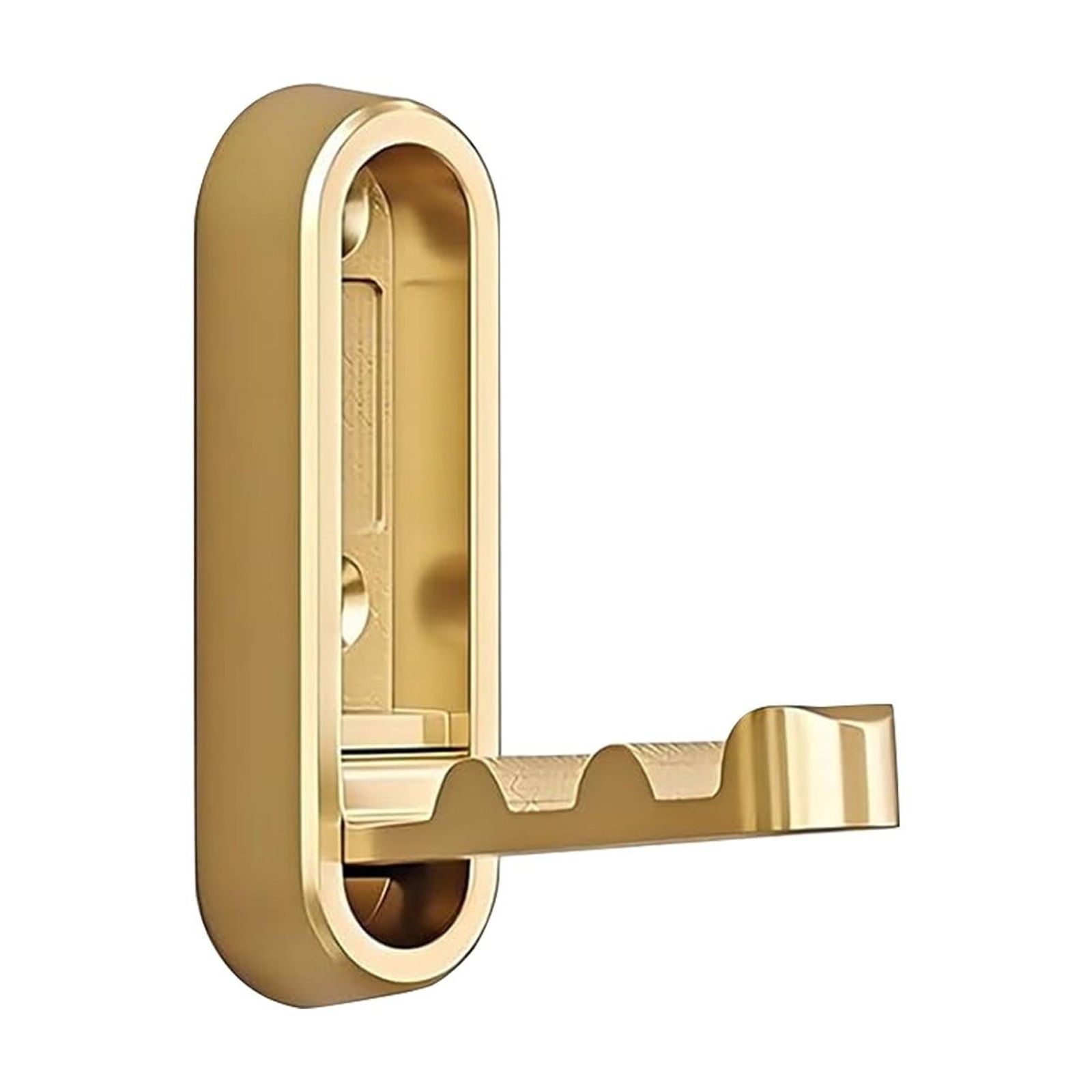 Folding Coat Hook, Heavy Duty Wall Hooks Made of Zinc Alloy, Foldable Gold Wall Hooks for Hanging Coats, Scarves, Hats, Bathrobes, Keys, Bags (Gold/1 Pcs) 2.9x0.9 2.9" x 0.9" Gold