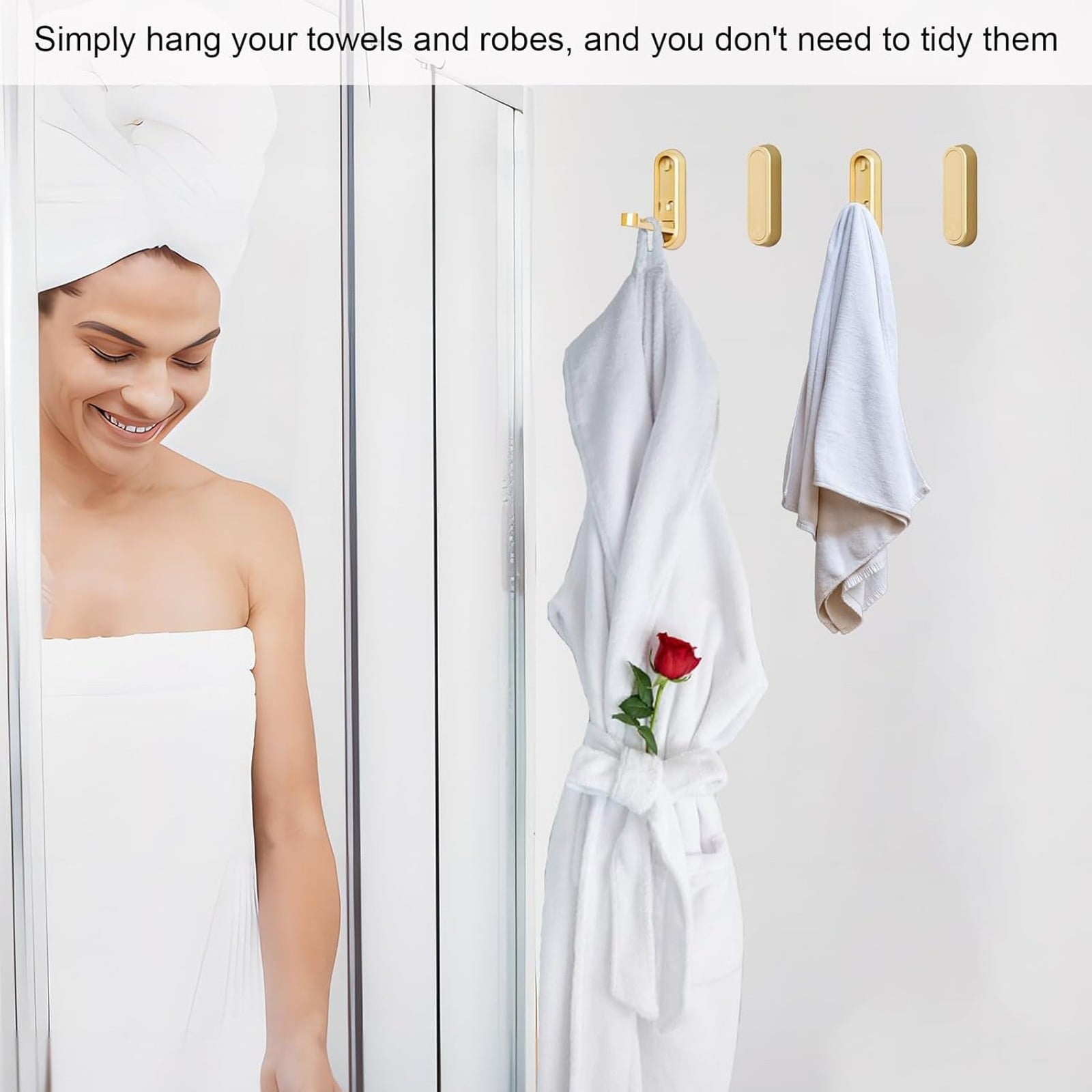 Folding Coat Hook, Heavy Duty Wall Hooks Made of Zinc Alloy, Foldable Gold Wall Hooks for Hanging Coats, Scarves, Hats, Bathrobes, Keys, Bags (Gold/1 Pcs) 2.9x0.9 2.9" x 0.9" Gold