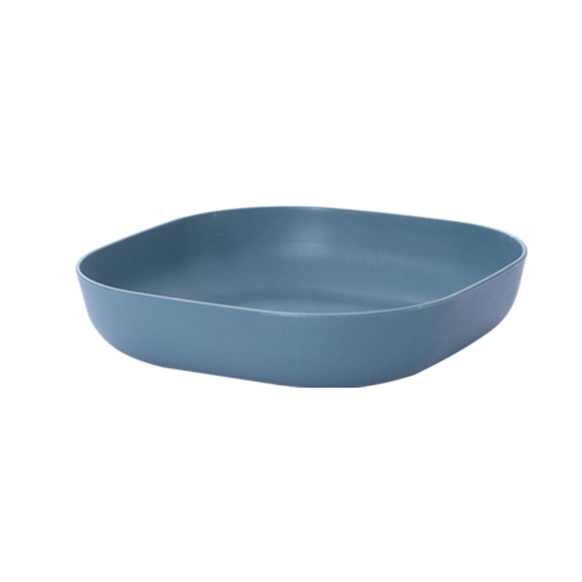 1Pc Square Cereal Bowls,Plastic Small Bowls For Kitchen,Reusable Lightweight Dinner Plate,Plastic Square Bowl,6 Inch Shallow Serving Bowls For Soup Salad Oatmeal Snack Dessert Ice Cream,Orange 5.51" x 5.51" x 1.18" Blue