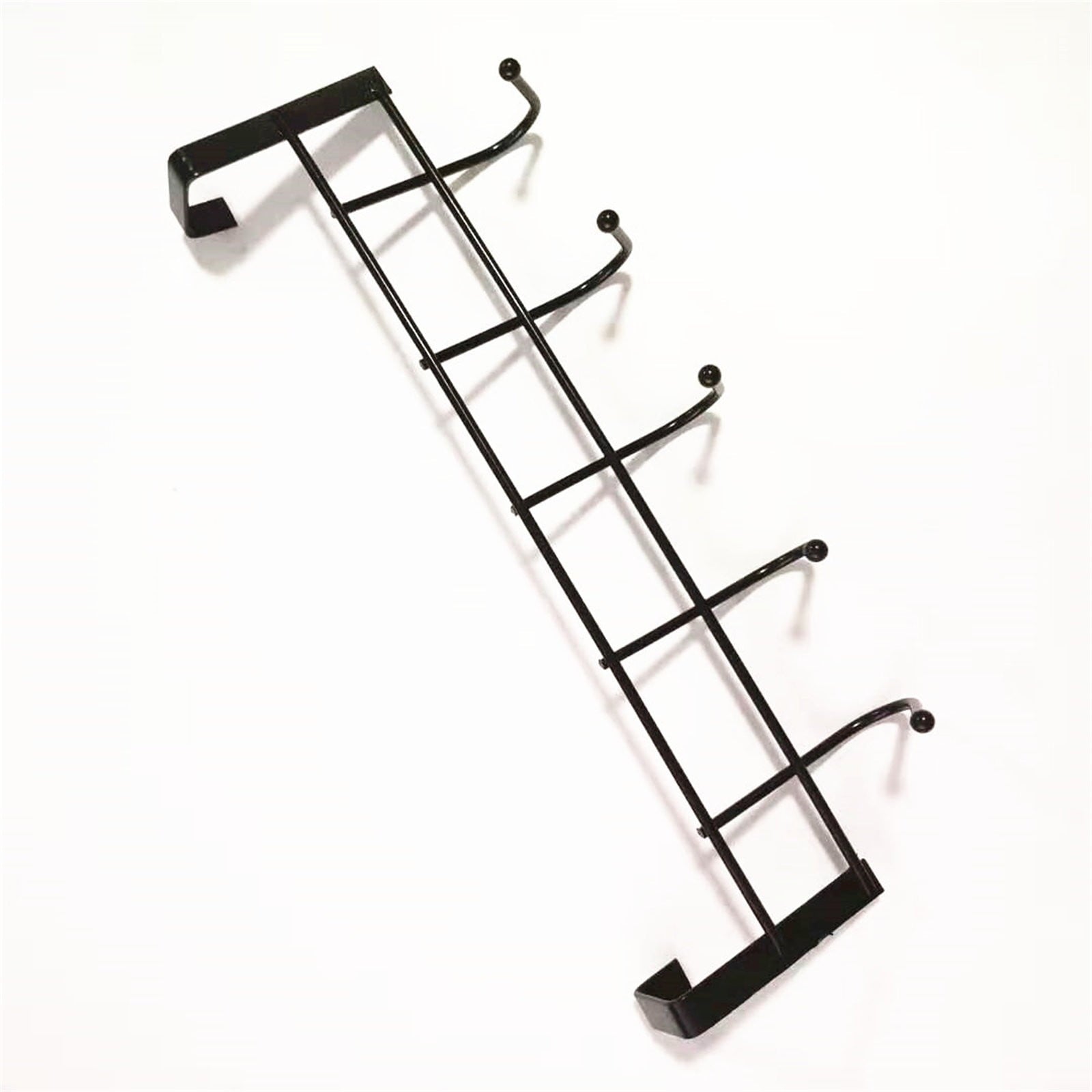 Over The Door Hooks For Hanging, Over The Door Hanger, Over The Door Organizer,Over The Door Towel Rack For Bathroom With 5 Coat Hooks, Bathroom Towel Holder Towels Hanger,Bedroom Door Hooks,(Black) Black