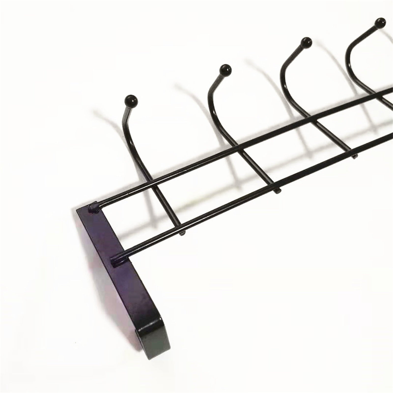 Over The Door Hooks For Hanging, Over The Door Hanger, Over The Door Organizer,Over The Door Towel Rack For Bathroom With 5 Coat Hooks, Bathroom Towel Holder Towels Hanger,Bedroom Door Hooks,(Black) Black