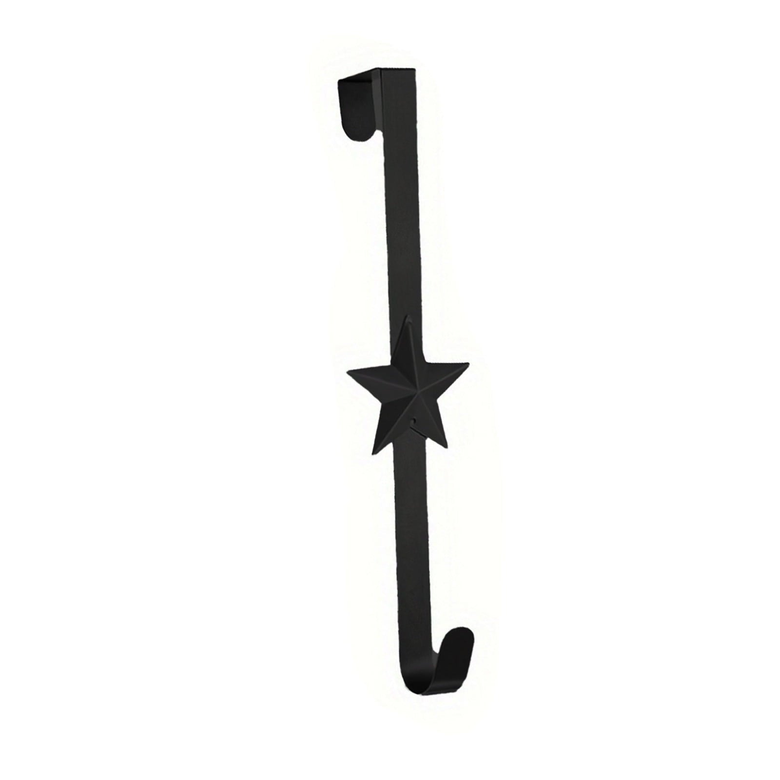 15 Inch Wreath Hanger for Front Door Decoration, Long Metal Halloween Christmas Wreath Decoration Hook, Over The Door Single Hook Door Hook for Hanging Clothes Towels Coats 14.7" Silver