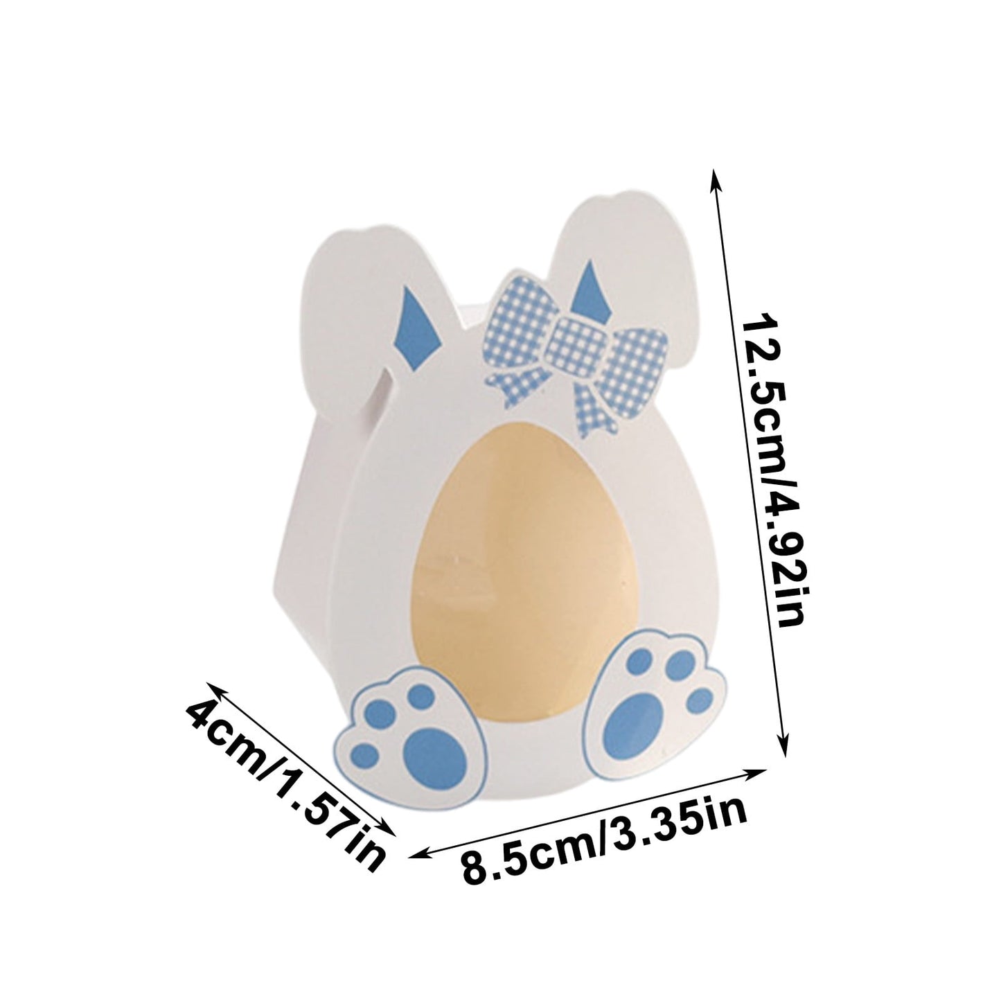 10 Pcs Easter Treat Boxes with Clear Window Cardboard Box Bunny Bags Rabbit Box Spring Holiday Paper Container for Cookie Goodie Candy Favors Blue