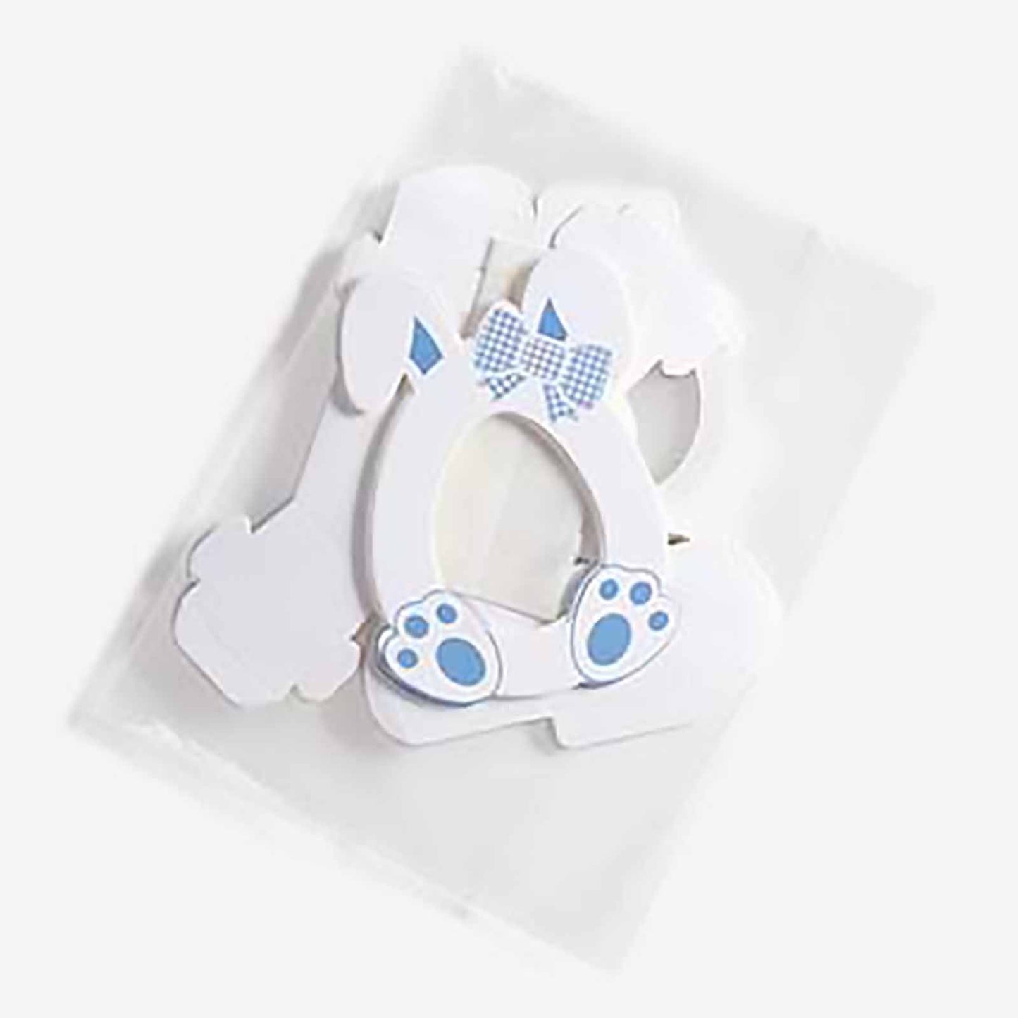10 Pcs Easter Treat Boxes with Clear Window Cardboard Box Bunny Bags Rabbit Box Spring Holiday Paper Container for Cookie Goodie Candy Favors Blue