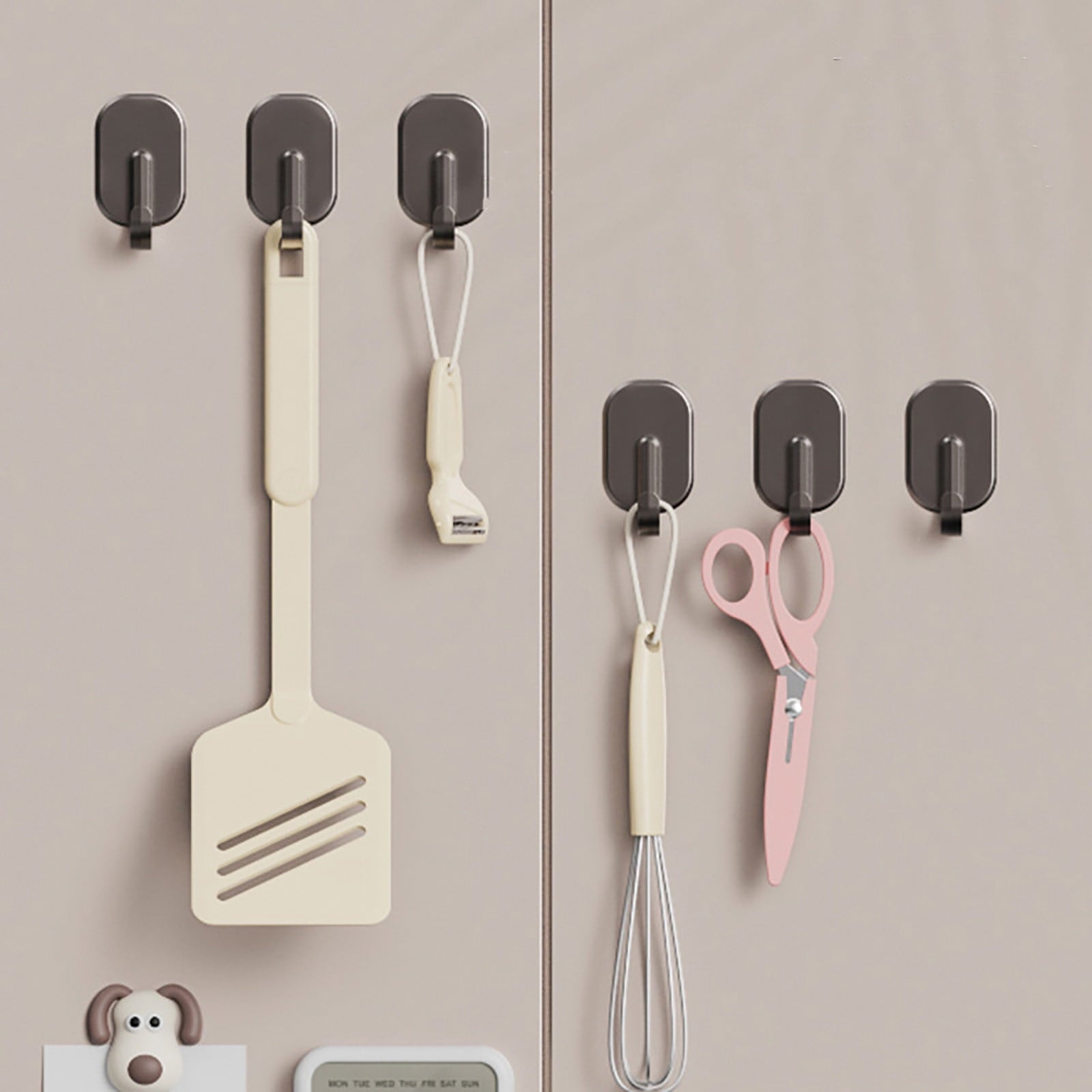 Magnetic Hook for Kitchen Refrigerator, Magnets Hooks Key Towel Storage Holder Bathroom Hangers, Strong Magnet Bar Hooks Storage Hanger Hanging Kitchen Utensil Black