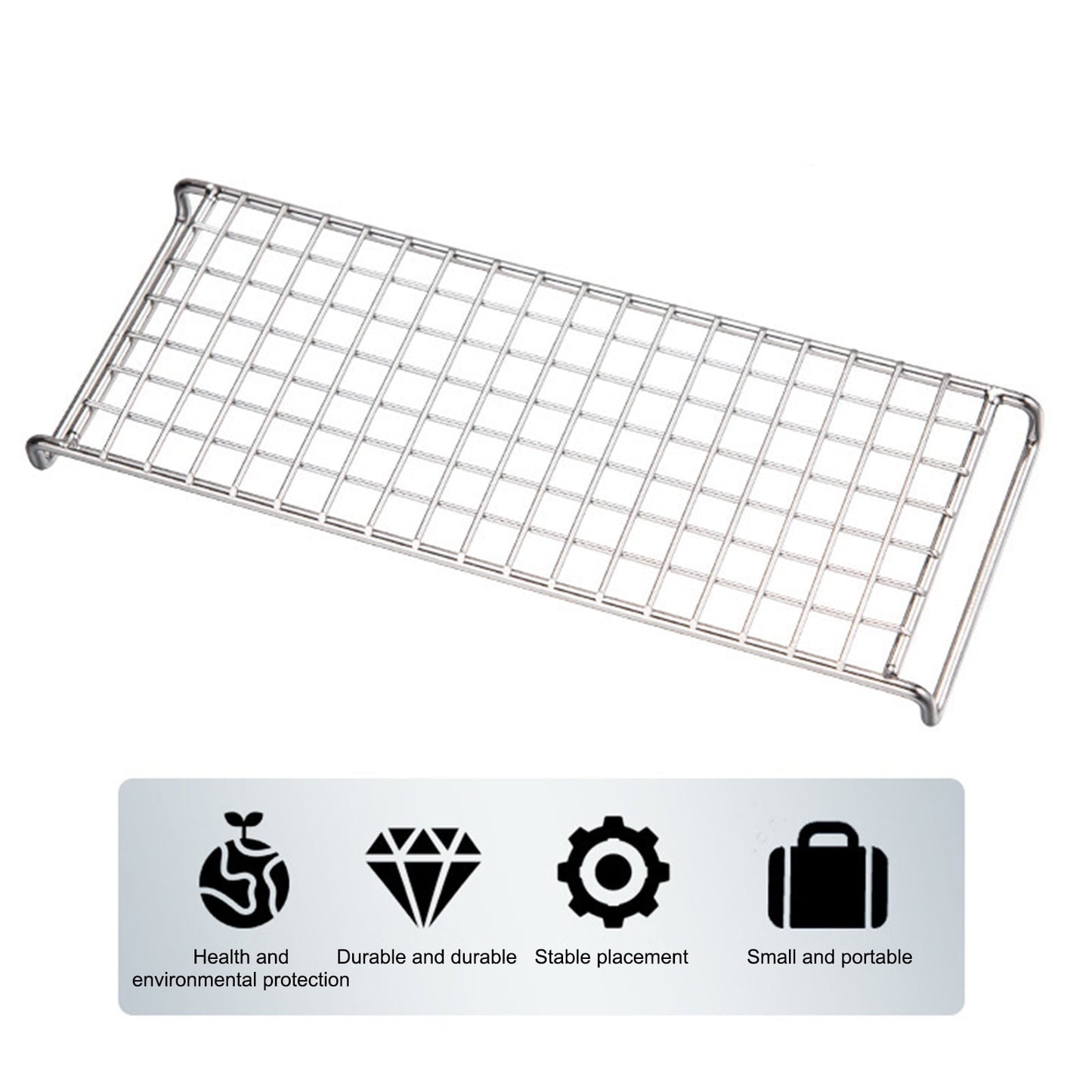 Cooling Rack, Stainless Steel Mini Cooling Rack for Baking, 9.4×3.5×0.8 inch, Metal Cake Rack, Cooling Rack for Small Baking Trays and Toasters, Non-Toxic & Rustproof