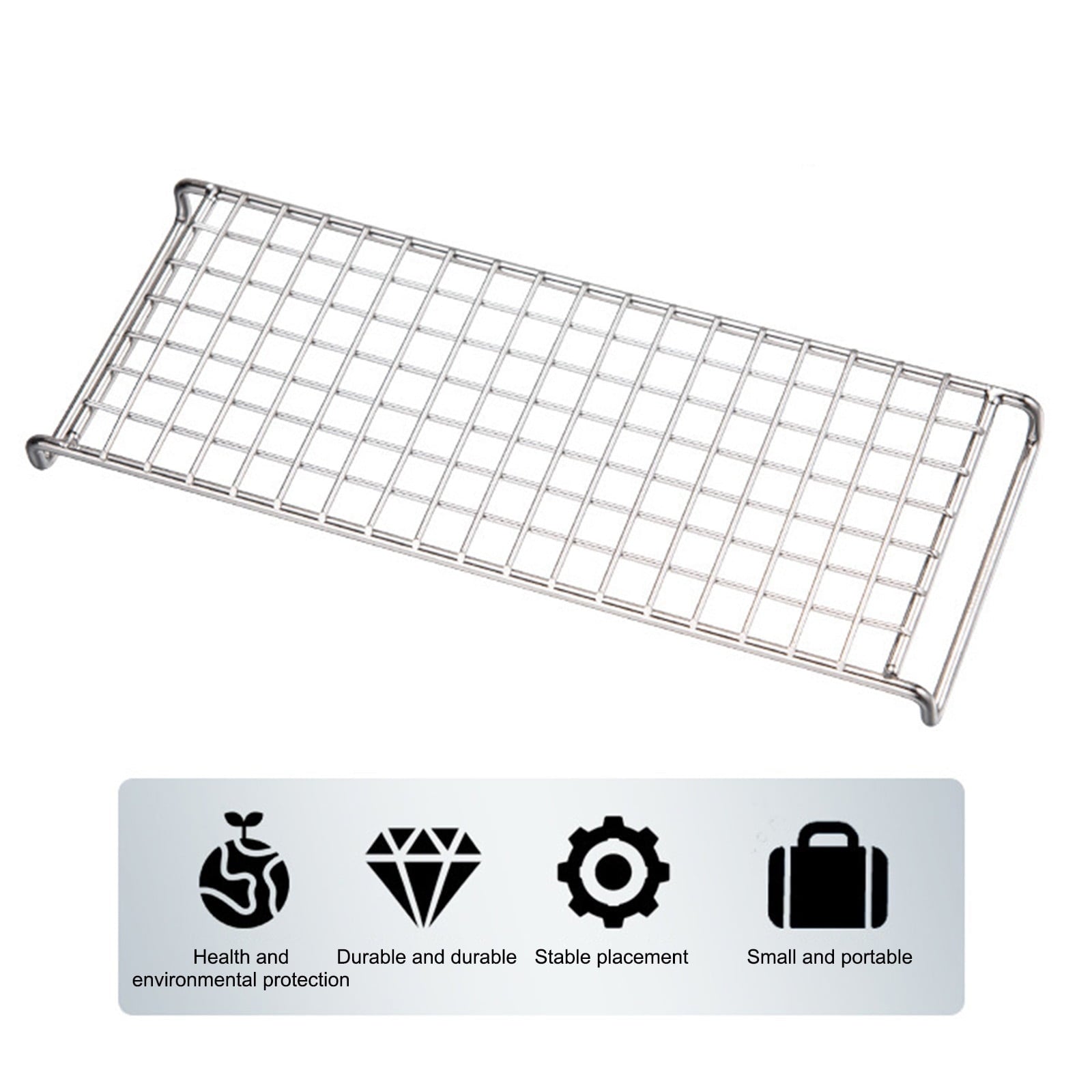 Cooling Rack, Stainless Steel Mini Cooling Rack for Baking, 9.4×3.5×0.8 inch, Metal Cake Rack, Cooling Rack for Small Baking Trays and Toasters, Non-Toxic & Rustproof