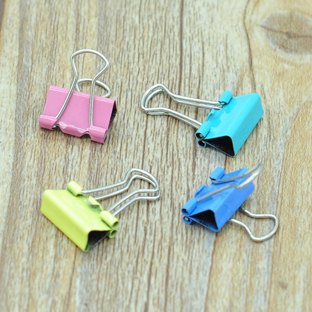 60 Pcs Colored Binder Clips, Paper Clamps, Paper Binder Clips, Assorted sizes, Metal Colorful Binder Clips, for Home Office Supplies Multicolor