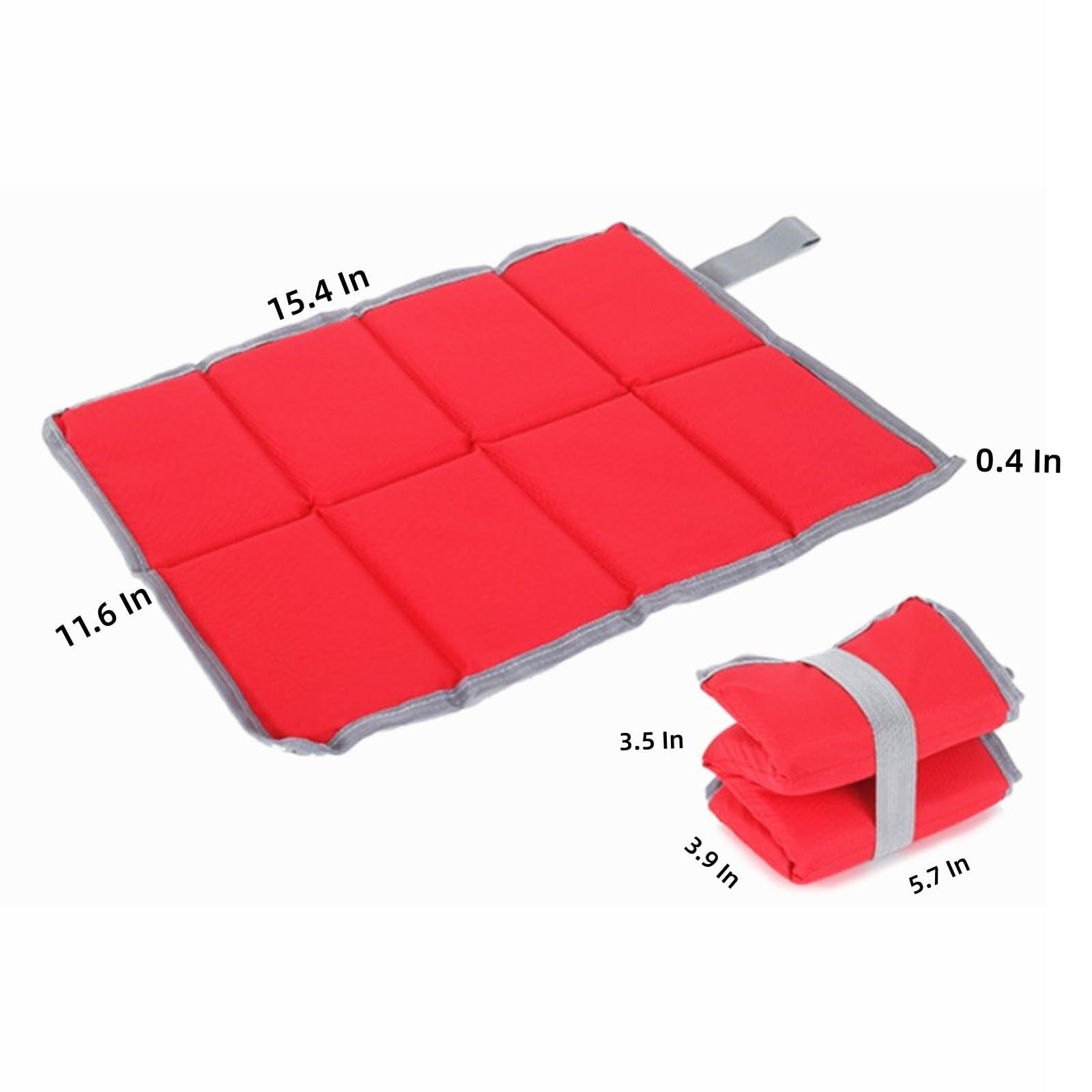 2Pcs Foldable Sitting Pad, Waterproof Oxford Cloth Foam Sitting Mat for Mountaineering Travel，Backpacking， Outdoor Picnic，Adults and Kids（red+blue）