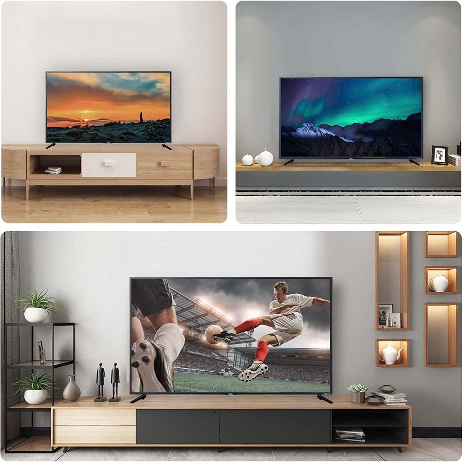 TV Stand Legs for Smart Tv  with Screws, Please Check TV Models Before Purchase TV Stand Legs Replacement, Easy Installation