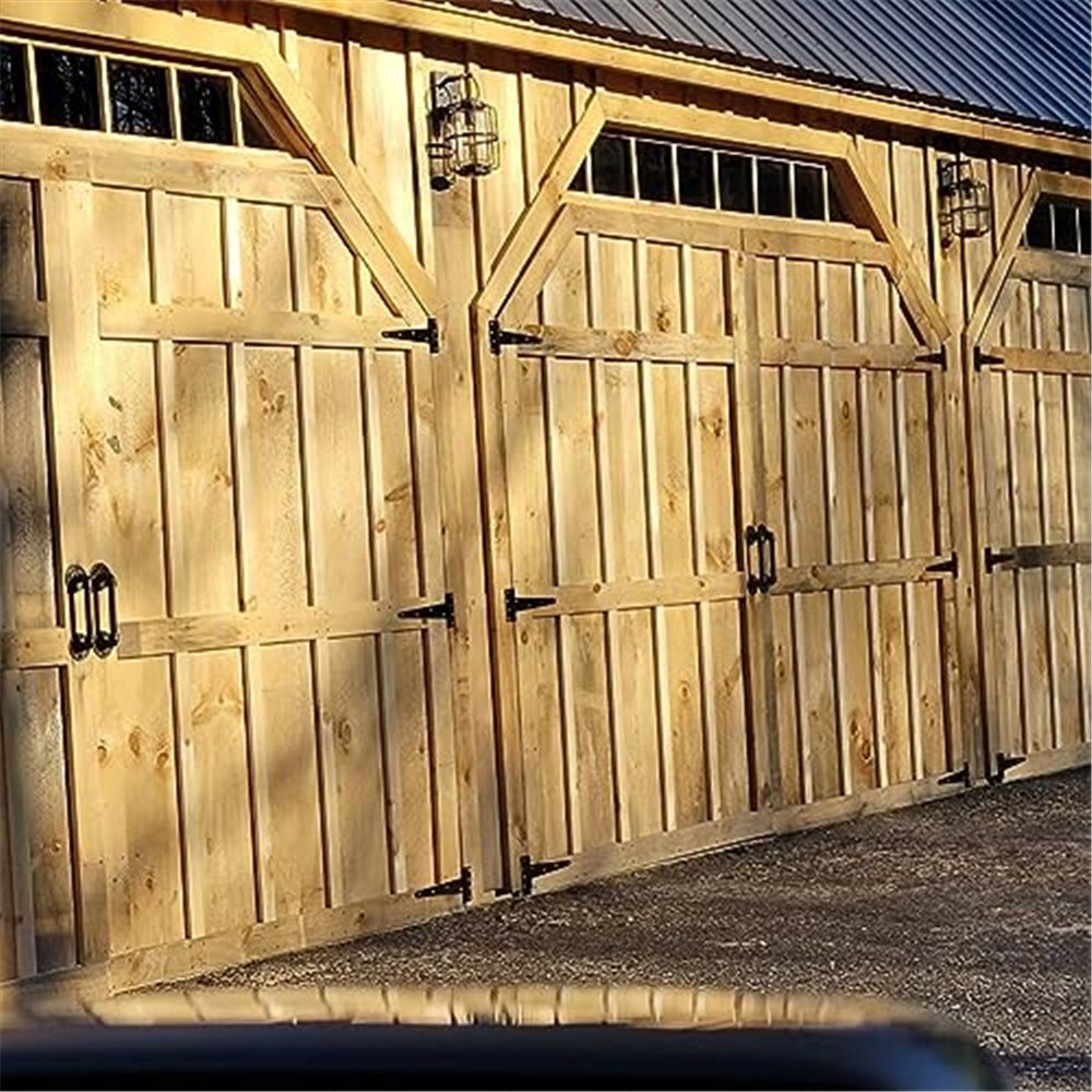 Heavy Duty T Hinge Tee T Strap Shed Gate Barn Fence Door Hinge Wrought Rustproof All Size Black (6 pcs, 8 inch)